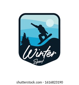 Winter Sport Logo Design Template