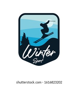 Winter Sport Logo Design Template