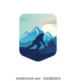 Winter Sport Logo Design Template