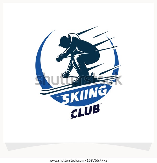 Winter Sport Logo Skiing Logo Design Stock Vector (Royalty Free ...