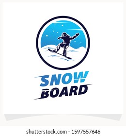 Winter Sport Logo Snowboarding Logo Design Stock Vector (Royalty Free ...