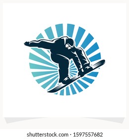 Winter Sport Logo. Snowboarding Logo Design Template