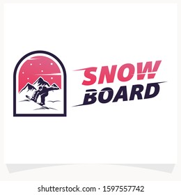 Winter Sport Logo. Snowboarding Logo Design Template
