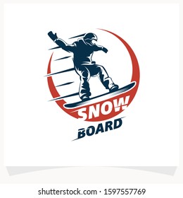 Winter Sport Logo. Snowboarding Logo Design Template