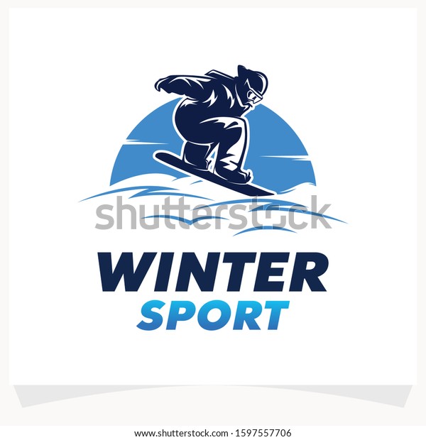 Winter Sport Logo Snowboarding Logo Design Stock Vector (Royalty Free ...