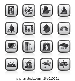 Winter, Sport and relax icons - vector icon set
