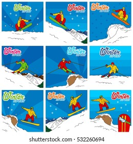 Winter sport theme poster