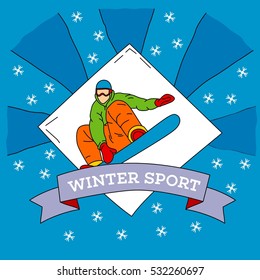 Winter sport theme poster