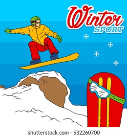 Winter sport theme poster