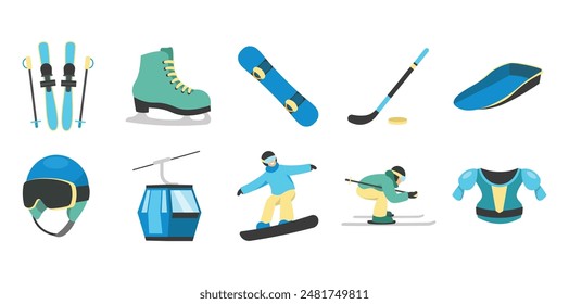 Winter Sport Vector Element Set