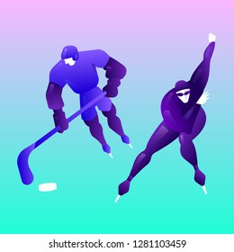 winter sport - vector illustration