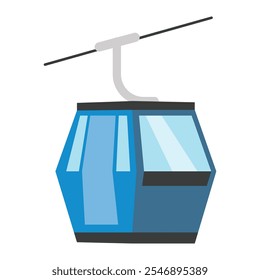 Winter Sport Vector Illustration - Cable Car