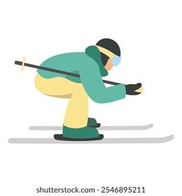 Winter Sport Vector Illustration - Skiing 02