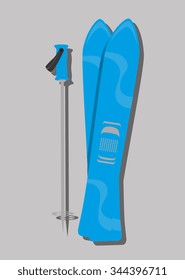 Winter sport and wear accesories design theme, vector illustration graphic