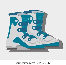 Winter sport and wear accesories design theme, vector illustration graphic