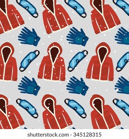 Winter sport wear and accesories graphic design, vector illustration eps10