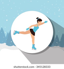 Winter sport wear and accesories graphic design, vector illustration eps10