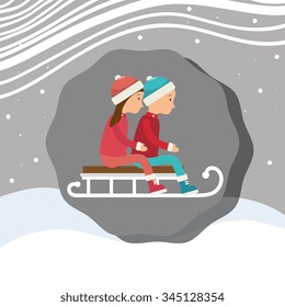 Winter sport wear and accesories graphic design, vector illustration eps10