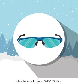 Winter sport wear and accesories graphic design, vector illustration eps10