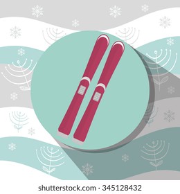 Winter sport wear and accesories graphic design, vector illustration eps10