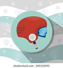 Winter sport wear and accesories graphic design, vector illustration eps10