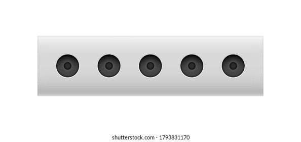 The winter sports attribute is the biathlon target. Set of open and closed targets. Vector illustration.