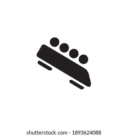 Winter sports bobsleigh vector icons