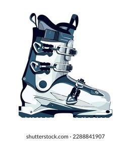 Winter sports boots for snow isolated