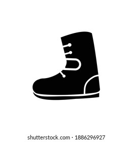 Winter sports boots vector icons