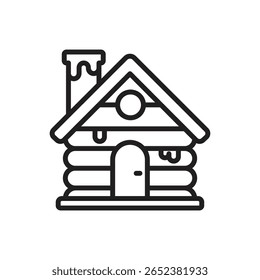 Esportes de inverno Cabine Contorno Ícone Vetor Ilustração