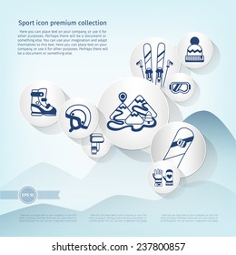 Winter sports collection. banner