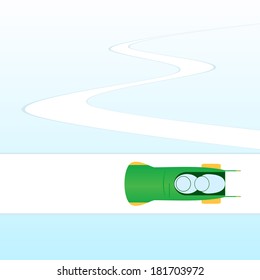 Winter sports competitions. Illustration on the theme of winter sports.