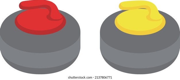 Winter sports, curling item (curling stones)