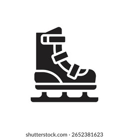 Esportes de inverno Ice Skate Preenchido ícone Vetor Ilustração