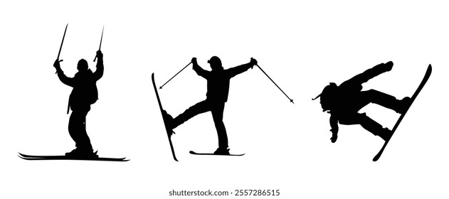 winter sports Man vector illustration