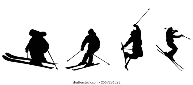 winter sports Man vector illustration