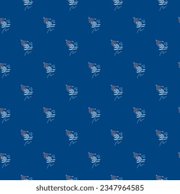 Winter sports seamless pattern. Skiers on the slope. For fabric design, textile print, wrapping paper, cover. Vector illustration