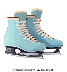 Winter sports shoe icon for ice skating isolated