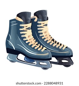 Winter sports shoe pair for ice skating isolated