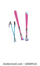 Winter sports skiing on a white background.Vector