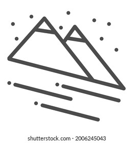 Deportes de invierno, icono vector de línea cuadrada.