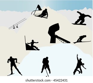 Winter sports - vector