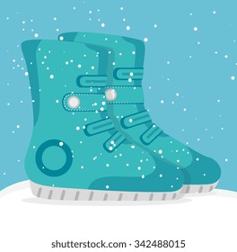 Winter sports and wear accesories graphic design, vector illustration eps10