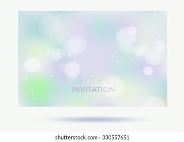 winter or spring soft wedding invitation