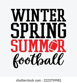 Winter Spring Summer Football Svg craft cricut files