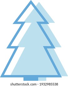 Winter spruce, illustration, vector on white background.