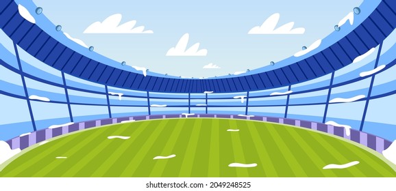 Estadio de Invierno con fondo de nieve