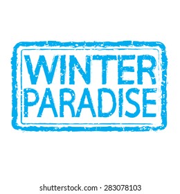 winter stamp text design