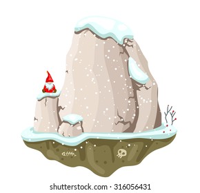 Winter stone with a blank space for your message. Can be a great background for the Christmas invitation or greeting.
