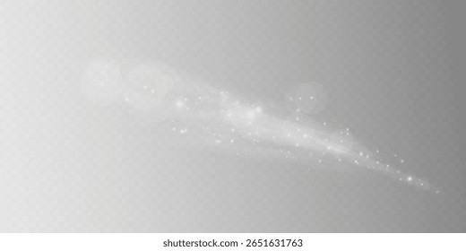 Winter Storm with Blizzard Snowflakes, Frosty Wind Effect, and Transparent Background for Cold Weather or Christmas Designs.